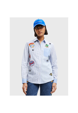 Desigual Риза Lian 22WWCW36 Син Regular Fit - Pepit.bg