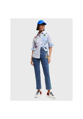 Desigual Риза Lian 22WWCW36 Син Regular Fit - Pepit.bg