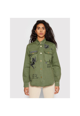 Desigual Риза Pomora 22SWCN03 Зелен Oversize - Pepit.bg