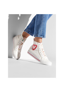 Desigual Сникърси Beta Heart 22SSKA03 Бял - Pepit.bg