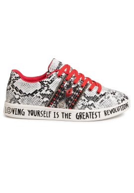 Desigual Сникърси Cosmic Exotic Snake20SSKP30 Бял - Pepit.bg