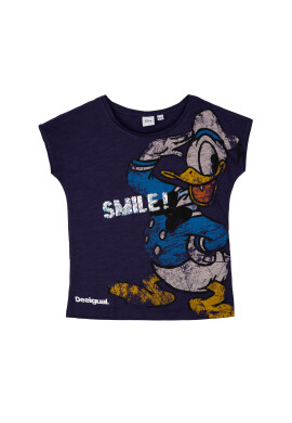 Desigual Тишърт 19WGTKXD Виолетов Regular Fit - Pepit.bg