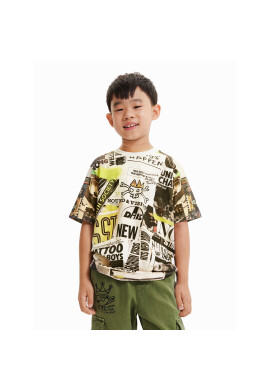 Desigual Тишърт 23SBTK04 Бежов Regular Fit - Pepit.bg