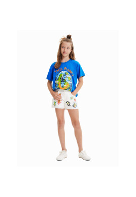 Desigual Тишърт 23SBTK09 Син Regular Fit - Pepit.bg