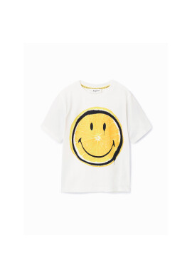 Desigual Тишърт 23SBTK11 Бял Regular Fit - Pepit.bg