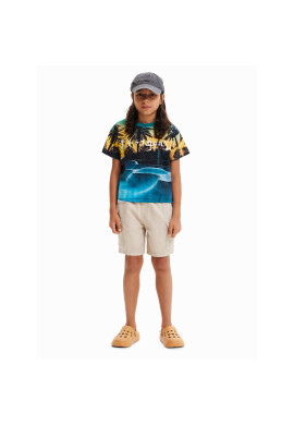 Desigual Тишърт 23SBTK15 Тъмносин Regular Fit - Pepit.bg