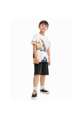Desigual Тишърт 23SBTK18 Бял Regular Fit - Pepit.bg