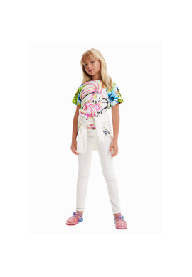 Desigual Тишърт 23SGTK10 Бял Regular Fit - Pepit.bg