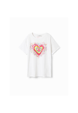 Desigual Тишърт 23SGTK20 Бял Regular Fit - Pepit.bg