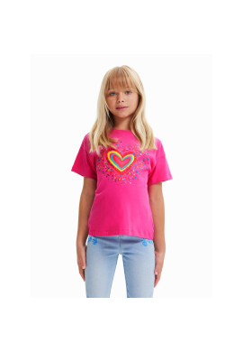 Desigual Тишърт 23SGTK20 Розов Regular Fit - Pepit.bg