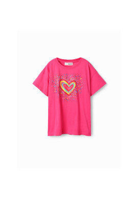 Desigual Тишърт 23SGTK20 Розов Regular Fit - Pepit.bg