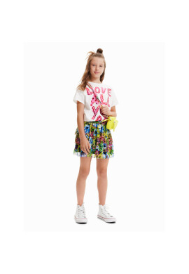 Desigual Тишърт 23SGTK21 Екрю Regular Fit - Pepit.bg