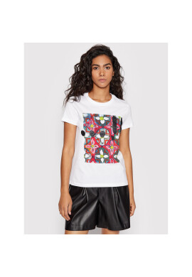 Desigual Тишърт Biarritz Patch 22SWTK93 Бял Regular Fit - Pepit.bg