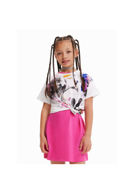 Desigual Тишърт DISNEY 23SGTK25 Бял Regular Fit - Pepit.bg