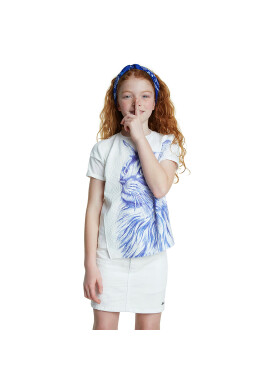 Desigual Тишърт Liverpool 20SGTK06 Бял Regular Fit - Pepit.bg