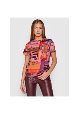 Desigual Тишърт Proclaim 21WWTK58 Розов Regular Fit - Pepit.bg