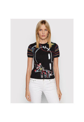 Desigual Тишърт Roma 22SWTK49 Черен Slim Fit - Pepit.bg