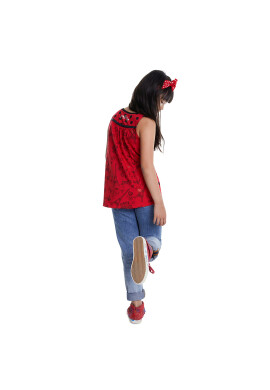 Desigual Топ Dots 20SGTK84 Червен Regular Fit - Pepit.bg