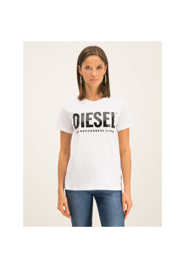 Diesel Тишърт T Sily 00SYW8 Бял Regular Fit - Pepit.bg