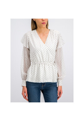 DKNY Блуза P9BAEAXC Бял Regular Fit - Pepit.bg