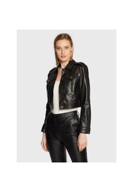 DKNY Яке от имитация на кожа DD2G4315 Черен Regular Fit - Pepit.bg