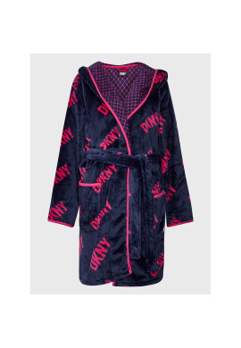 DKNY Халат YI2122607 Тъмносин - Pepit.bg