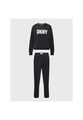 DKNY Пижама YI2822603F Черен Regular Fit - Pepit.bg