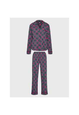DKNY Пижама YI2922602F Сив Regular Fit - Pepit.bg