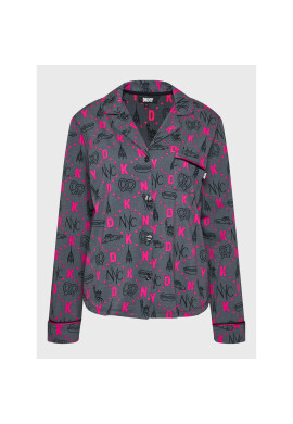 DKNY Пижама YI2922602F Сив Regular Fit - Pepit.bg