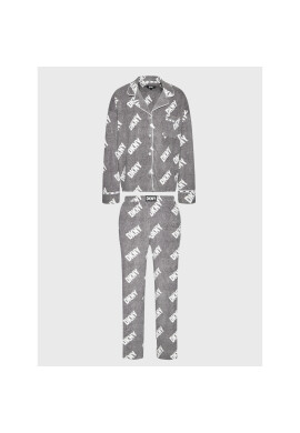 DKNY Пижама YI2922603F Сив Regular Fit - Pepit.bg