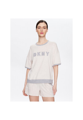 DKNY Пижама YI3919259 Екрю Regular Fit - Pepit.bg