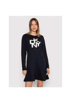 DKNY Плетена рокля DD1GN244 Черен Regular Fit - Pepit.bg