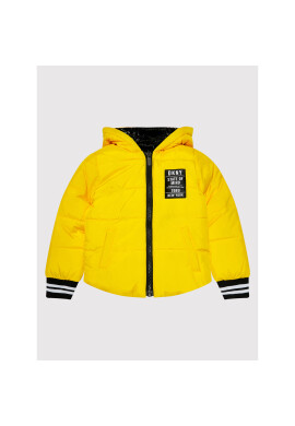 DKNY Пухено яке D36642 M Жълт Regular Fit - Pepit.bg