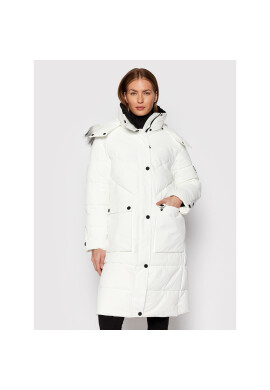 DKNY Пухено яке DL1MPF16 Бял Regular Fit - Pepit.bg
