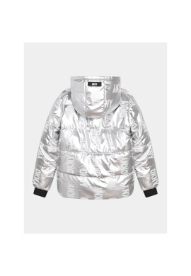 DKNY Пухено яке D36684 D Сребрист Regular Fit - Pepit.bg