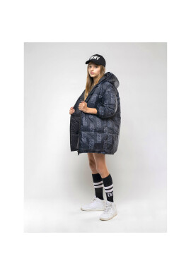 DKNY Пухено яке D36687 D Черен Regular Fit - Pepit.bg