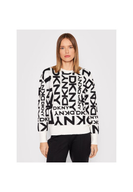 DKNY Пуловер P1MSU433 Бял Regular Fit - Pepit.bg