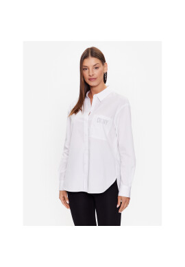 DKNY Риза P31M0RY2 Бял Oversize - Pepit.bg