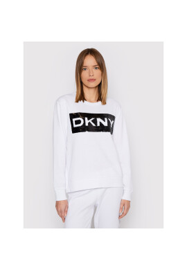 DKNY Суитшърт P1MPEB2R Бял Regular Fit - Pepit.bg