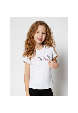 DKNY Тишърт D35Q77 S Бял Regular Fit - Pepit.bg