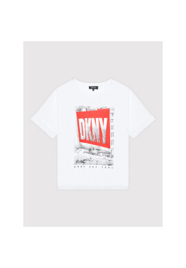 DKNY Тишърт D35R60 D Бял Relaxed Fit - Pepit.bg
