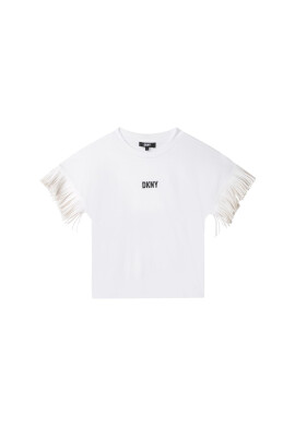 DKNY Тишърт D35S78 D Бял Regular Fit - Pepit.bg