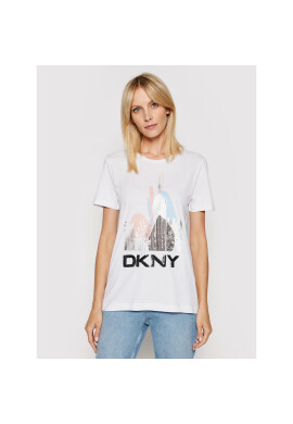 DKNY Тишърт P02BNCNA Бял Regular Fit - Pepit.bg
