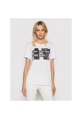 DKNY Тишърт P02HBCNA Бял Regular Fit - Pepit.bg