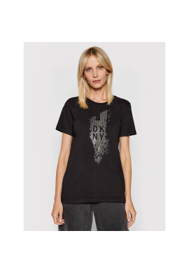 DKNY Тишърт P02M9CNA Черен Regular Fit - Pepit.bg