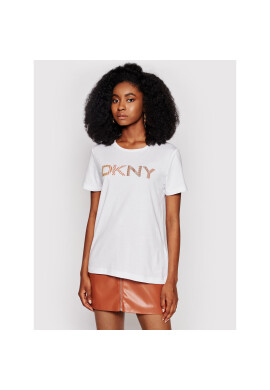 DKNY Тишърт P0EBDCNA Бял Regular Fit - Pepit.bg