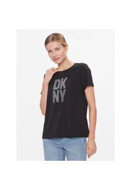 DKNY Тишърт P3JHXDNA Черен Regular Fit - Pepit.bg