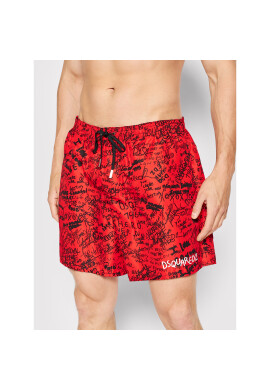 Dsquared2 Underwear Плувни шорти Scribbles Midi D7B544190 Червен Regular Fit - Pepit.bg