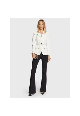 Elisabetta Franchi Сако GI-032-26E2-V600 Бял Regular Fit - Pepit.bg