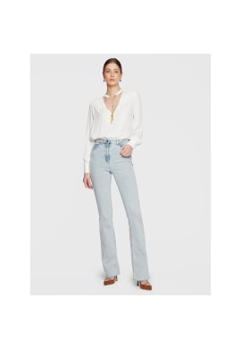 Elisabetta Franchi Блуза CA-005-31E2-V320 Бял Regular Fit - Pepit.bg